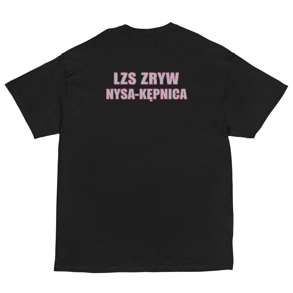 Czarna koszulka kibicowska ZRYW Nysa-Kępnica - widok z tyłu