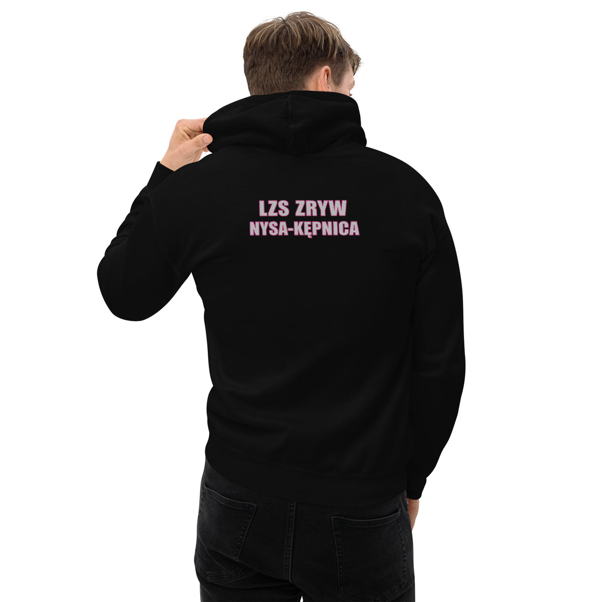 Bluza z kapturem LZS ZRYW Nysa-Kępnica - detal z tyłu